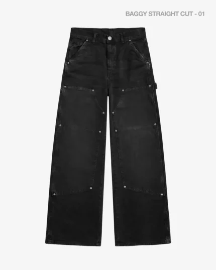 Double Knee Carpenter Pant Charcoal Black
