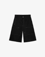 Double Knee Shorts Graphite Raw