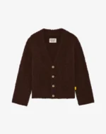 Fluffy Cardigan Mocha Brown