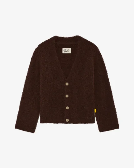Fluffy Cardigan Mocha Brown