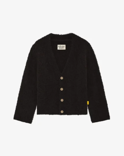 Fluffy Cardigan Pitch Black