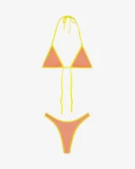 Fuzzy Peach Triangle Bikini Set