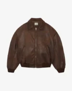 Shearling Aviator Jacket Rust Brown