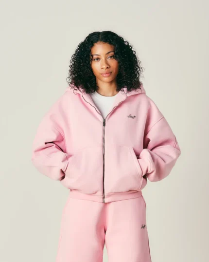 Baby Pink Zip Hoodie