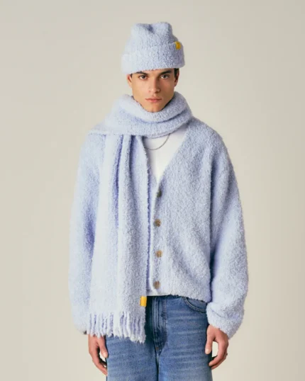 Fluffy Cardigan Baby Blue