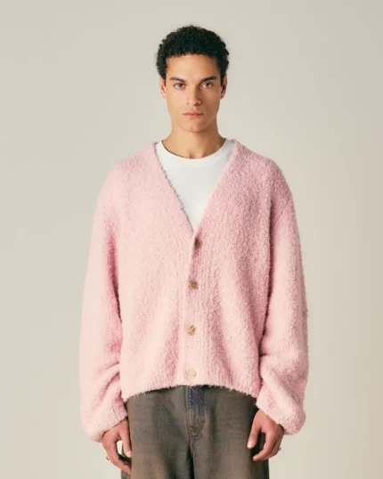 Fluffy Cardigan Baby Pink