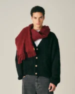 Fluffy Cardigan Pitch Black